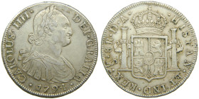 CARLOS IV (1788-1808). 1794 DA. Santiago. 8 reales. (AC 1023). 27,09 gr. 

MBC+