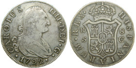 CARLOS IV (1788-1808). 1792 C. Sevilla. 8 reales. (AC 1054). 26,64 gr. Pátina.

EBC-