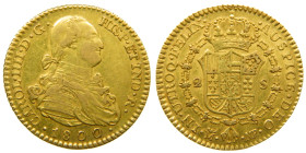 CARLOS IV (1788-1808). 1800 MF. Madrid. 2 escudos. (AC 1297). AU 6,77 gr.

MBC