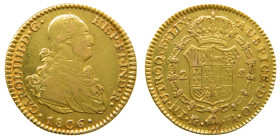 CARLOS IV (1788-1808). 1806 FA. Madrid. 2 escudos. (AC 1317). AU 6,81 gr.

MBC