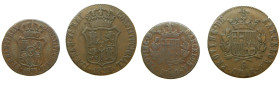 FERNANDO VII (1808-1833). 1823, Cataluña. 3 y 6 cuartos. (AC 15 y 21). 

BC/MBC