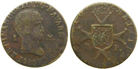 FERNANDO VII (1808-1833). 1818. Pamplona. 1 maravedí. (AC 31). 2,19 gr. 

MBC-