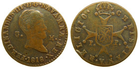 FERNANDO VII (1808-1833). 1818. Pamplona. 3 maravedís. (AC 43). RARA. 6,03 gr. 

MBC-