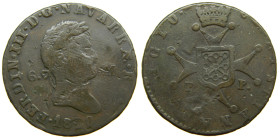 FERNANDO VII (1808-1833). 1820. Pamplona. 6 maravedís. (AC 57). 12,01 gr. 

BC+