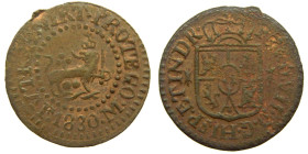 FERNANDO VII (1808-1833). 1830. Manila. Octavo. (AC 82). Restos brillo original. 

EBC+