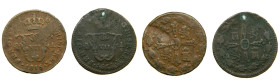 FERNANDO VII (1808-1833). 1814 (agujero) y 1815 (golpe). México. 1/8 de Tlaco (1/4 de real). (AC 104 y 105). 

MBC-