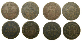 FERNANDO VII (1808-1833). 1814, 1815, 1816 y 1821. México. 2/4 de Tlaco (Real). (AC 108, 111, 112 y 113). 

MBC-/MBC