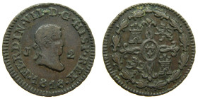 FERNANDO VII (1808-1833). 1818. Jubia. 2 maravedís. (AC 132). 

MBC+