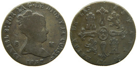 ISABEL II (1833-1868). 1837. Jubia. 8 maravedís. (AC 104). Ae 10,58 gr. 

MBC