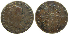 ISABEL II (1833-1868). 1845. Jubia. 8 maravedís. (AC 112). Ae 9,19 gr. 

MBC