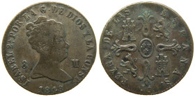 ISABEL II (1833-1868). 1848. Jubia. 8 maravedís. (AC 115). Ae 10,24 gr. 

MBC