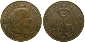 ISABEL II (1833-1868). 1866 OM. Segovia. 5 céntimos de escudo. (AC 258). Ae 12,51 gr. 

EBC