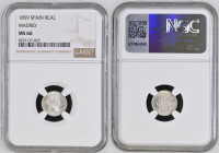 ISABEL II (1833-1868). 1859. Madrid. 1 real. (AC 308) NGC MS66

MS66