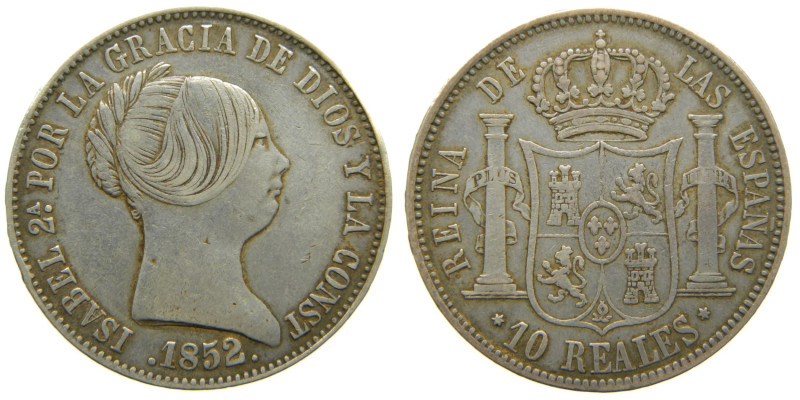 ISABEL II (1833-1868). 1852. Madrid. 10 reales. (AC 526). 13,07 gr. 

MBC