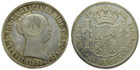 ISABEL II (1833-1868). 1853. Madrid. 10 reales. (AC 528). 13,06 gr.

EBC+