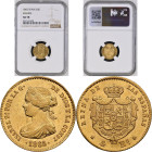 ISABEL II (1833-1868). 1865. Madrid. 4 Escudos. (AC 688) AU. NGC AU58

AU58