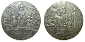 Medalla de Argentina. 1910. I Centenario de la República. El Ayuntamiento de Buenos Aires al de Barcelona. Grabador: Horta y CIA. Golpecitos. Rara. Br...