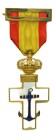Condecoración Merito naval. Cruz de 1ª clase del M.N. Distintivo blanco. periodos de 1870 -1873 y 1875-1925. En oro. Trocito de esmalte saltado.(AG232...