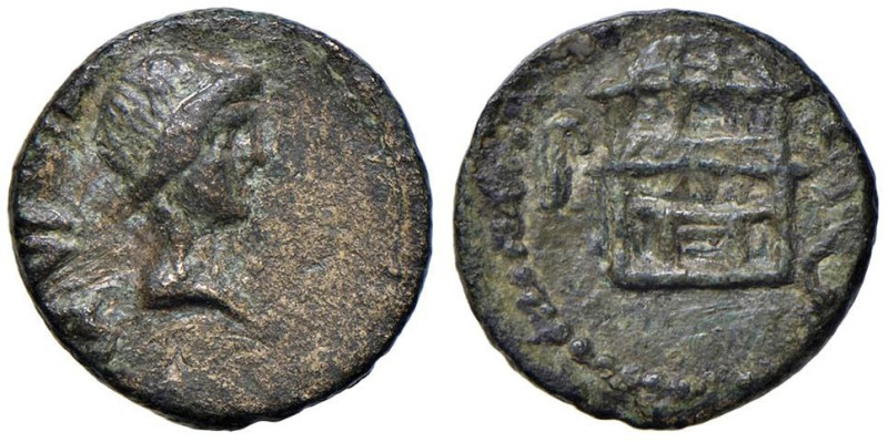 LUCANIA Poseidonia / Paestum - Semisse (circa 90-50 a.C.) Testa di Venere a d. -...