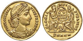 Costanzo II (337-361) Solido (Antiochia) Busto diademato a d. - R/ Roma e Costantinopoli sedute di fronte - RIC 83 AU (g 4,49) Modesti depositi

Sta...