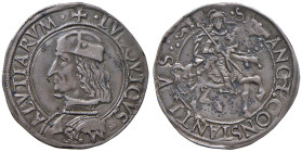 CARMAGNOLA Ludovico II di Saluzzo (1475-1504) Cavallotto con colletto - MIR 127 (indicato R/4) AG (g 3,59) RRRR Ex Kunker, 20 giugno 2007, lotto 4931 ...
