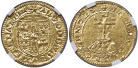FERRARA Alfonso I (1505-1534) Scudo d'oro - MIR 269 AU Esemplare in altissima conservazione. In slab CCG MS 64

Status: MS 64
