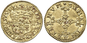 FERRARA Alfonso II (1559-1597) Scudo d'oro - MIR 305/3 AU (g 3,29) Depositi. Minimi segnetti al R/ ma comunque esemplare di altissima qualitÃ 

Stat...