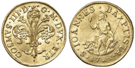 FIRENZE Cosimo III (1670-1723) Zecchino 1722 - MIR 325/8 AU (g 3,44) R Tondello lievemente ondulato

Status: SPL