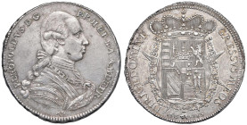 FIRENZE Pietro Leopoldo (1765-1790) Francescone 1785 - MIR 384/2 AG (g 27,35) RR Una piccola screpolatura sul volto al D/ e graffietti diffusi da puli...