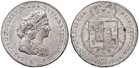 FIRENZE Carlo Ludovico e Maria Luigia (1803-1807) Mezza dena 1804 - MIR 426/2 AG (g 19,67) RR

Status: qFDC