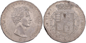 FIRENZE Leopoldo II (1824-1859) Francescone 1830 - MIR 447 AG (g 27,31) RRRR Difetto di conio al bordo. Nella nostra asta 57 un esemplare in conservaz...