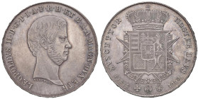 FIRENZE Leopoldo II (1824-1859) Francescone 1858 - MIR 449/4 AG (g 27,48) Minimi segnetti sul bordo. Hairlines

Status: SPL-FDC