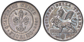FIRENZE Governo Provvisorio di Toscana (1859-1860) Fiorino 1859 - MIR 467 AG (g 6,75) Fondi ancora lucenti

Status: qFDC/FDC
