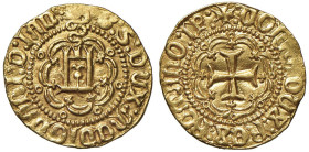 GENOVA Galeazzo Maria Sforza (1466-1476) Ducato - MIR 114 AU (g 3,49) R Lieve debolezza di conio al margine ma esemplare di altissima qualitÃ per ques...