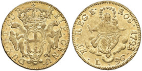 GENOVA Dogi biennali (1637-1797) 96 Lire 1793 - MIR 274/2 AU (g 25,20) RR Evidente ribattirura delle prime due cifre della data , ma soprattutto del "...