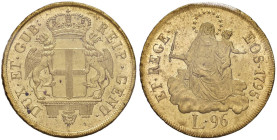 GENOVA Dogi biennali (1528-1797) 96 Lire 1795 - MIR 275/2 AU Sigillato qFDC/FDC "conservazione eccezionale" da Emilio Tevere. Questo nominale, pur ess...