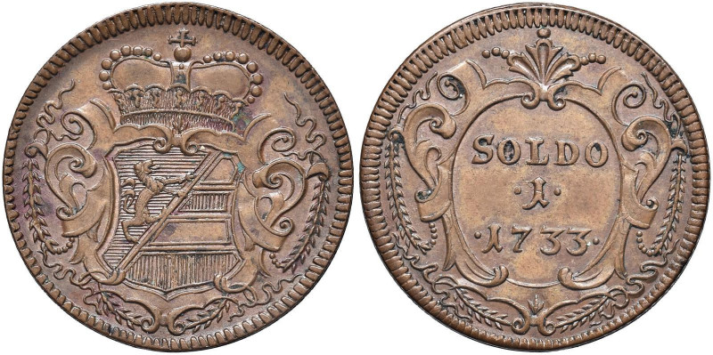 GORIZIA Carlo VI (1711-1740) Soldo 1733 - CNI 1 CU (g 5,44) Minimi depositi verd...