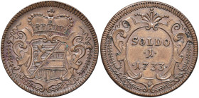 GORIZIA Carlo VI (1711-1740) Soldo 1733 - CNI 1 CU (g 5,44) Minimi depositi verdi al D/ ma esemplare in conservazione eccezionale

Status: FDC