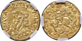 LUCCA Repubblica (1369-1799) Ducato con stemma Trenta - MIR 169/12 AU RR In slab NGC MS 62 8234021-009. Top pop, miglior esemplare certificato NGC. Co...