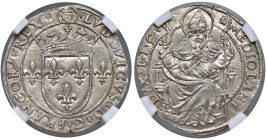 MILANO Ludovico XII D'Orleans (1500-1512) Grosso regale da 6 Soldi - MIR 239/1 AG In slab CCG MS 64

Status: MS 64