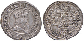 MILANO Luigi XII (1500-1513) Testone - Crippa 3/A; MIR 236/1 AG (g 9,74) RR Magnifico esemplare, ben centrato e con bella patina di vecchia raccolta s...