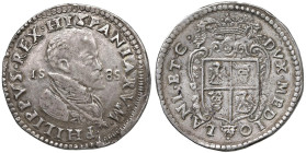 MILANO Filippo II (1556-1598) Ducatone 1585 - MIR 308/12 AG (g 32,01)

Status: BB-SPL