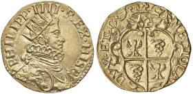 MILANO Filippo IV (1621-1665) Doppia - MIR 360 AU (g 6,60) RRRR Ex Nomisma 64, lotto 567, dove ha realizzato 19.000 euro piÃ¹ diritti. Esemplare di co...