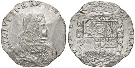 Milano Carlo II (1676-1700) Filippo 1676 - MIR 378/1 AG (g 27,84) R Lievi mancanze marginali dovute alla fase di coniazione, ma esemplare di qualitÃ e...
