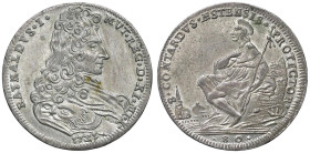 MODENA Rinaldo d'Este (1706-1737) Mezzo ducato 1731 - MIR 832/6 MI (g 11,39) Esemplare di altissima conservazione per questo tipo di moneta di argento...