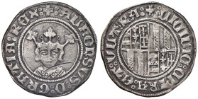 NAPOLI Alfonso I d'Aragona (1442-1458) Reale o Grossone - MIR 57 AG (g 2,82) R Graffio pesante al D/. Lucidata

Status: qBB/BB
