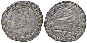 NAPOLI Federico III dâ€™Aragona (1496-1501) Carlino sigla T - MIR 106 AG (g 3,95) RR

Status: SPL+