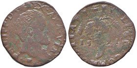 NAPOLI Filippo II (1554-1598) Tornese 1591 - Magliocca 142 CU (g 9,81) RR

Status: BB