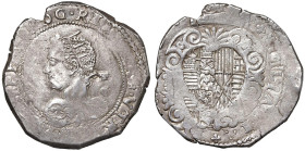 NAPOLI Filippo III (1598-1621) Mezzo ducato 1609 (?) sigla IAF G - cfr. Magliocca 5 AG (g 16,94) R Consueti difetti di conio

Status: BB-SPL