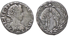 NAPOLI Filippo III (1598-1621) Mezzo carlino sigla GI - cfr. Magliocca 47 ma con sigla IAF GI AG (g 1,29) RRR Graffietti

Status: qBB
